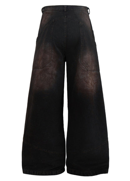 Vintage Washed Distressed Heavyweight Pants - Rick Circus