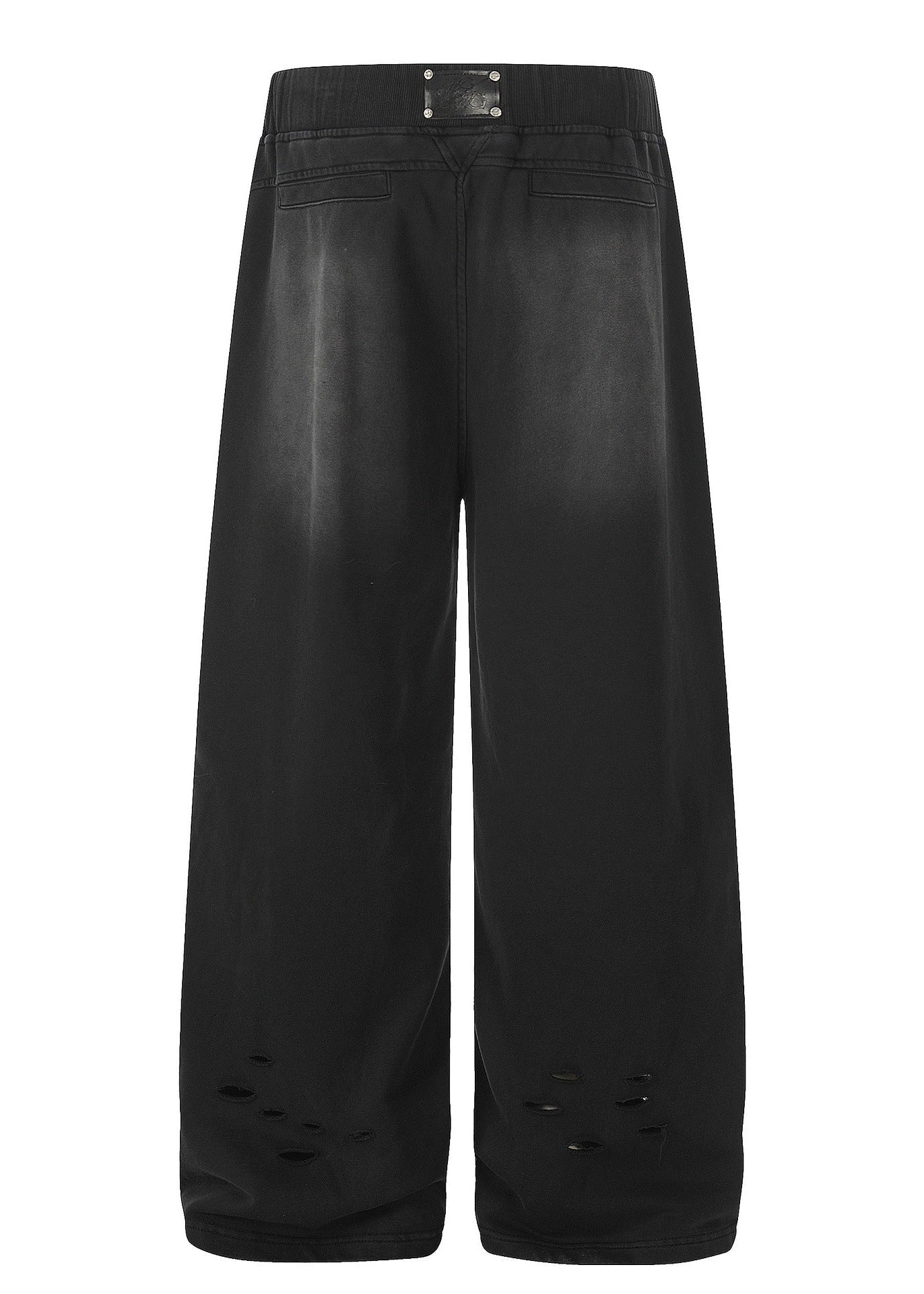 Vintage Washed Distressed Wide Leg Sweatpants - Rick Circus