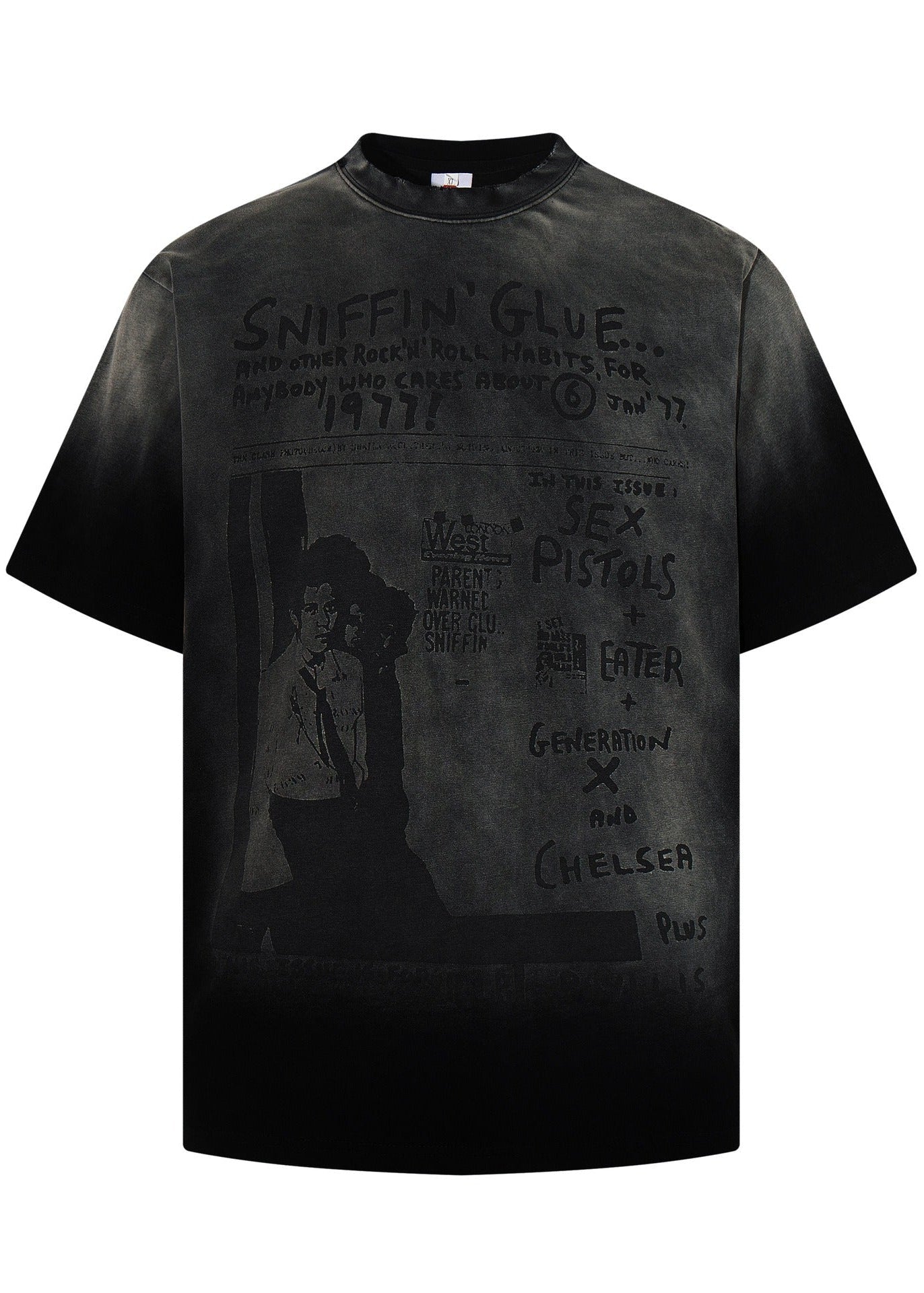 Vintage Washed Gradient Graphic T-Shirt - Rick Circus