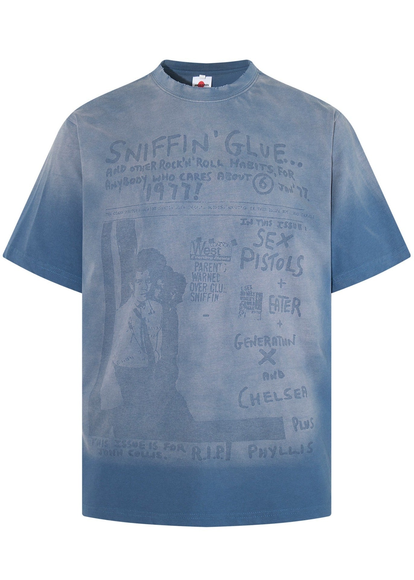 Vintage Washed Gradient Graphic T-Shirt - Rick Circus