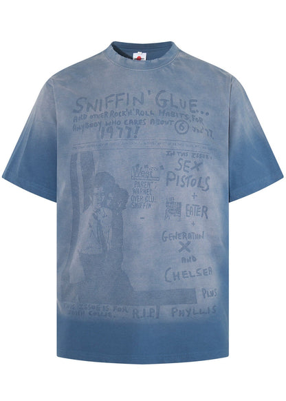Vintage Washed Gradient Graphic T-Shirt - Rick Circus