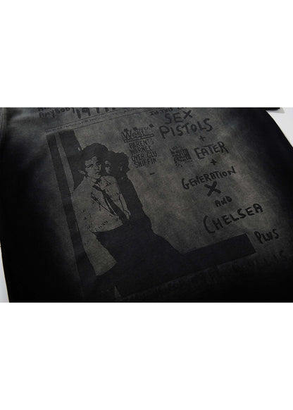 Vintage Washed Gradient Graphic T-Shirt - Rick Circus