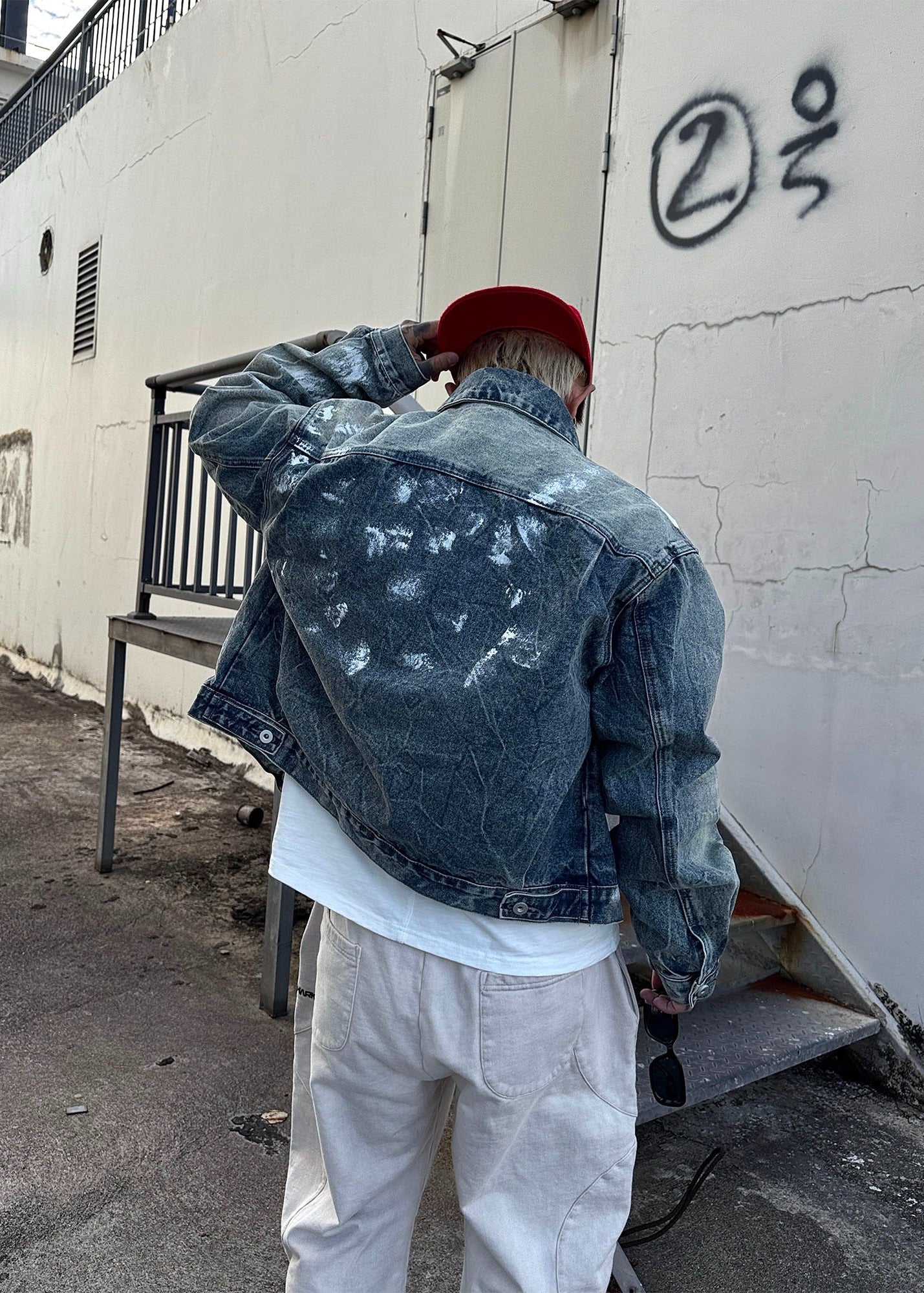 Vintage Washed Graffiti Denim Jacket - Rick Circus