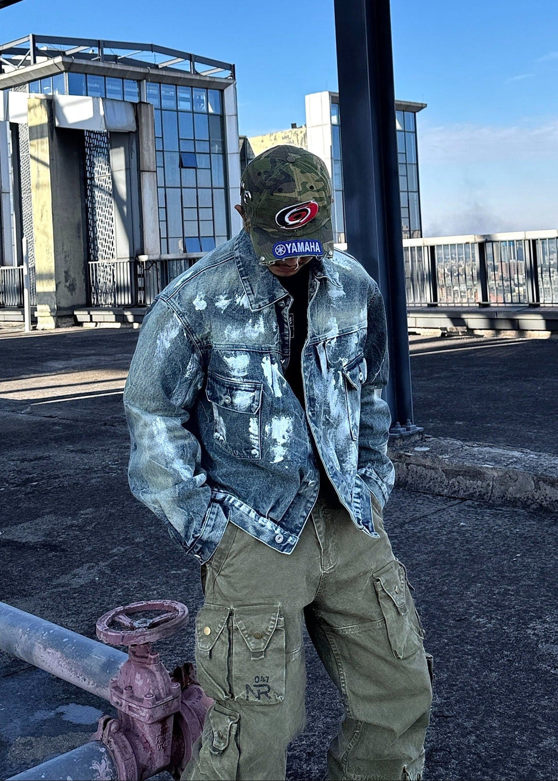 Vintage Washed Graffiti Denim Jacket - Rick Circus