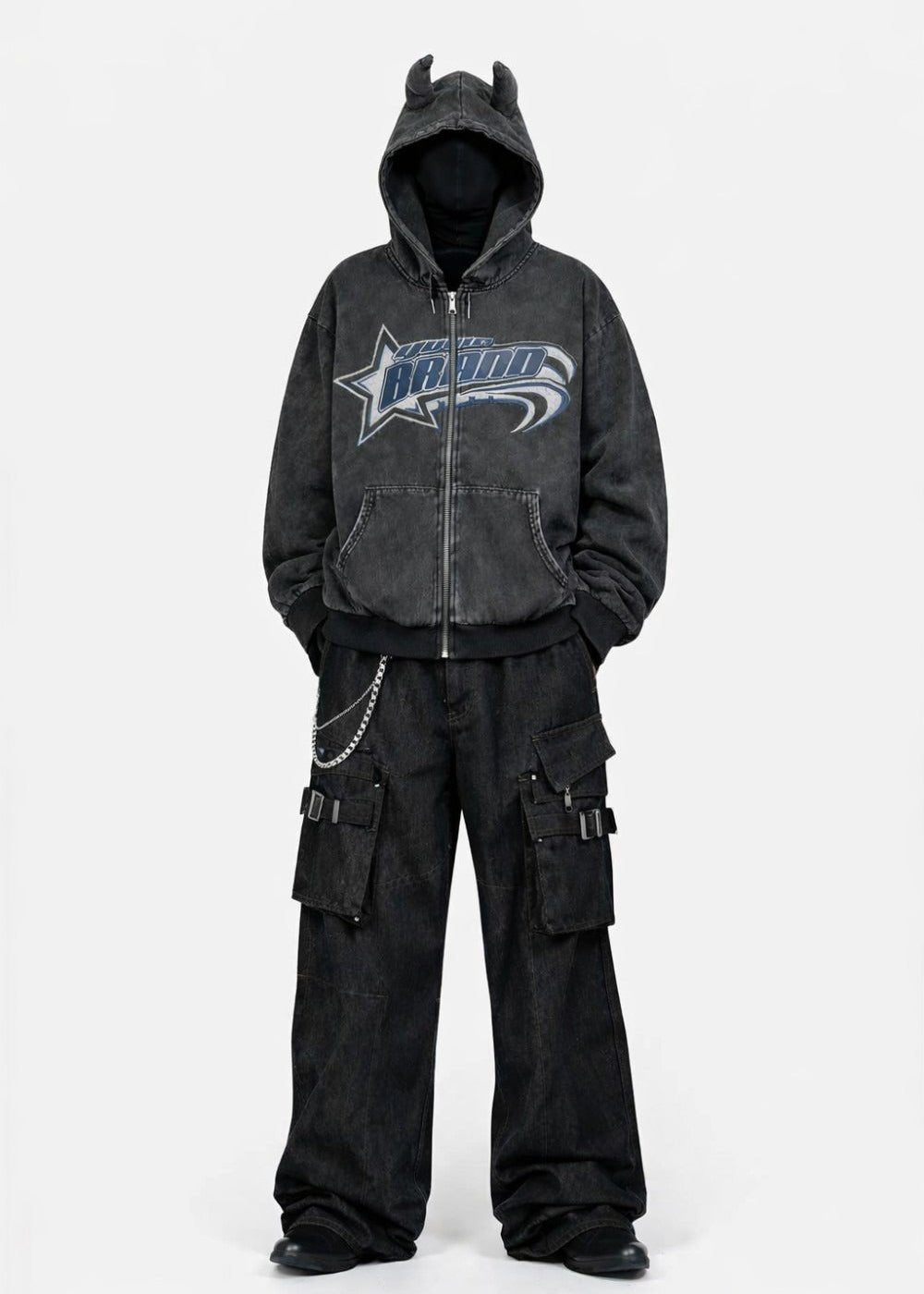 Vintage Washed Horn Hoodie - Rick Circus