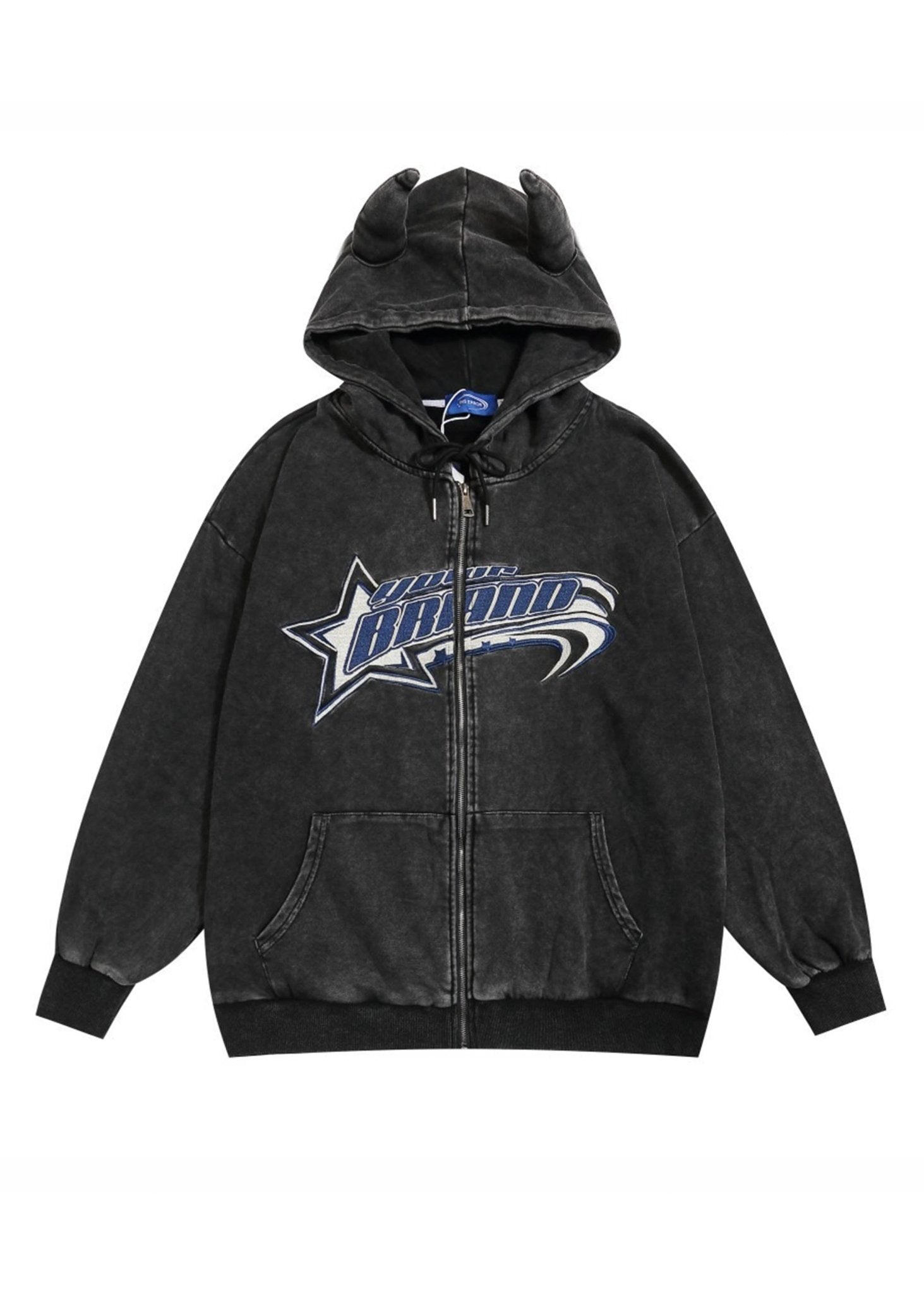 Vintage Washed Horn Hoodie - Rick Circus