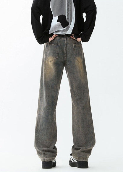 Vintage Washed Loose - Fit Denim Jeans - Rick Circus