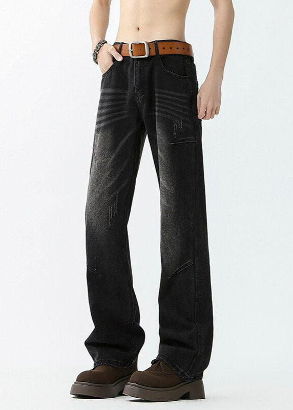 Vintage Washed Loose - Fit Denim Jeans - Rick Circus