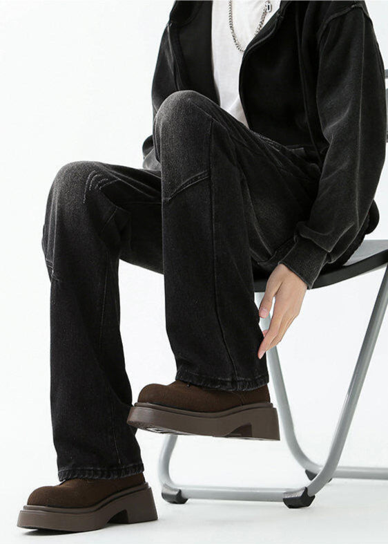 Vintage Washed Loose - Fit Denim Jeans - Rick Circus