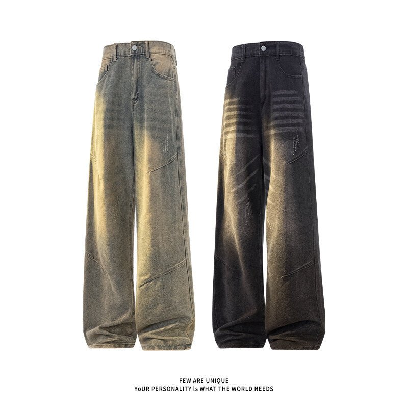 Vintage Washed Loose - Fit Denim Jeans - Rick Circus