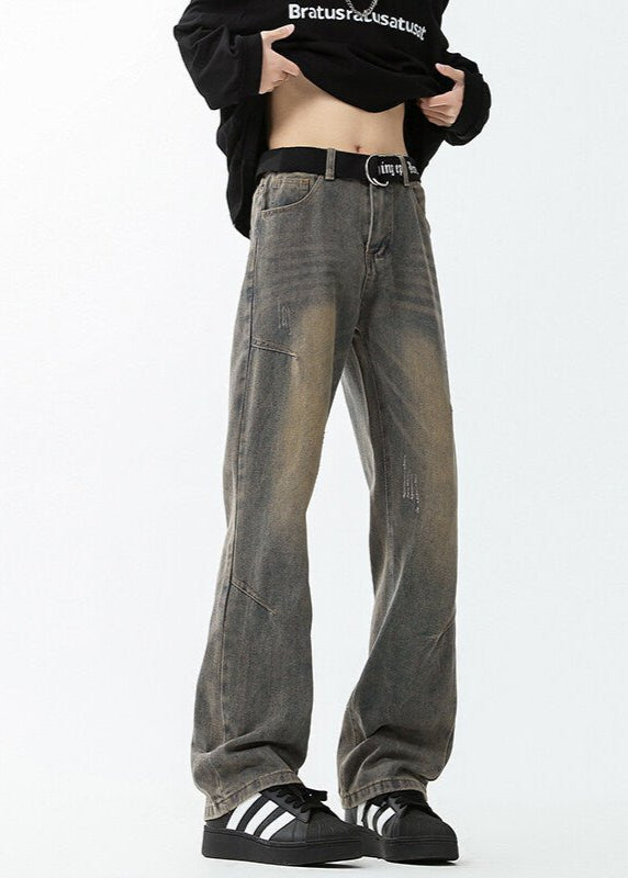 Vintage Washed Loose - Fit Denim Jeans - Rick Circus