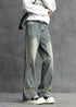 Vintage Washed Loose Fit Ripped Jeans - Rick Circus