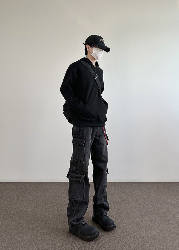Vintage Washed Multi - Pocket Cargo Jeans - Rick Circus