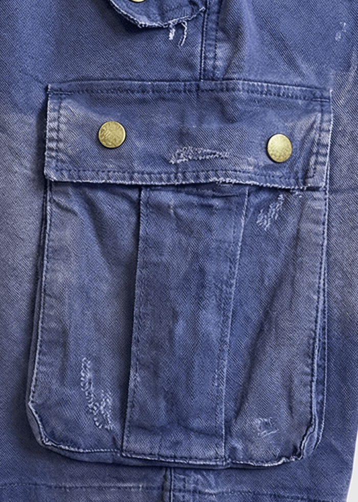 Vintage Washed Multi - Pocket Workwear Shorts - Rick Circus