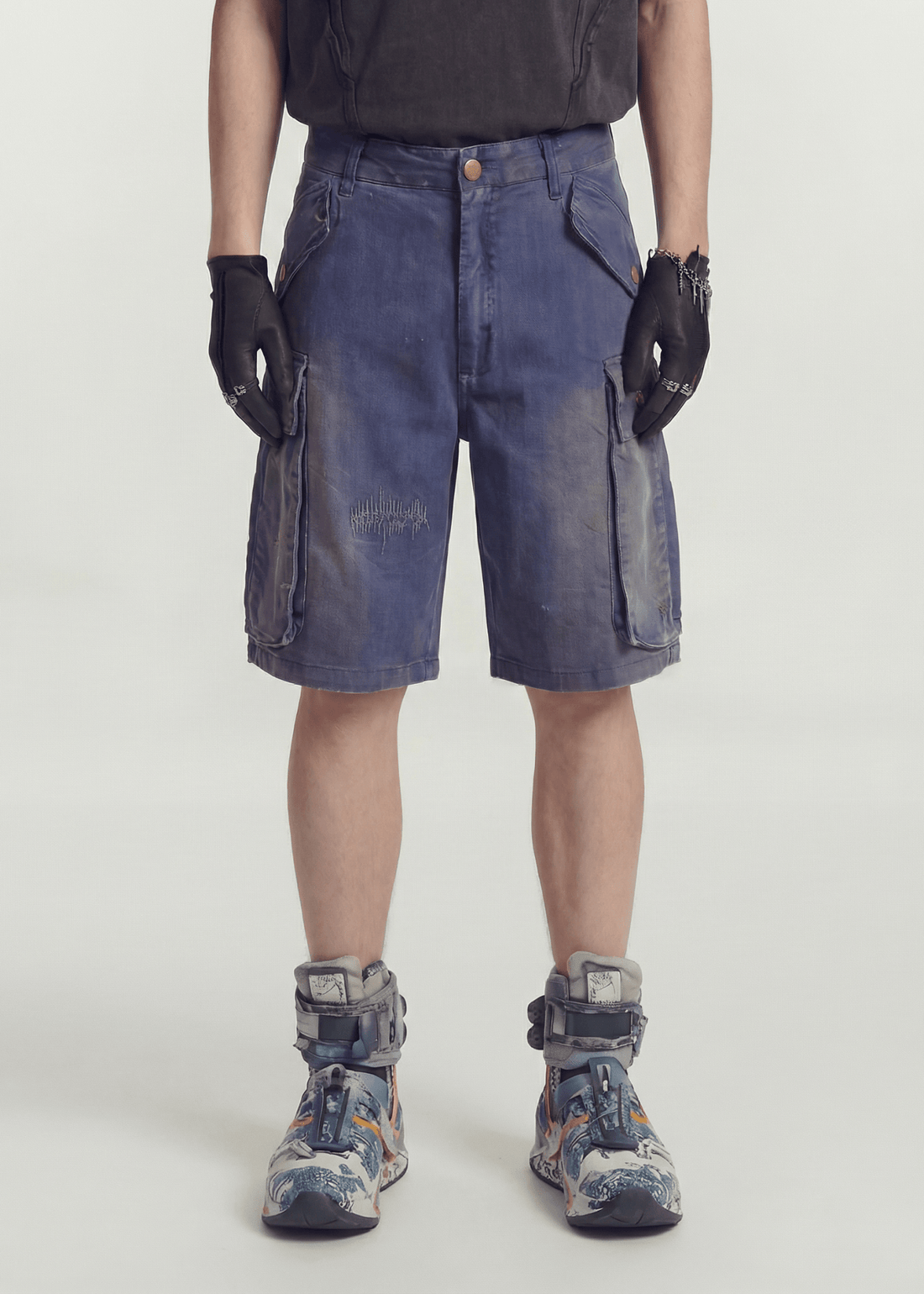 Vintage Washed Multi - Pocket Workwear Shorts - Rick Circus