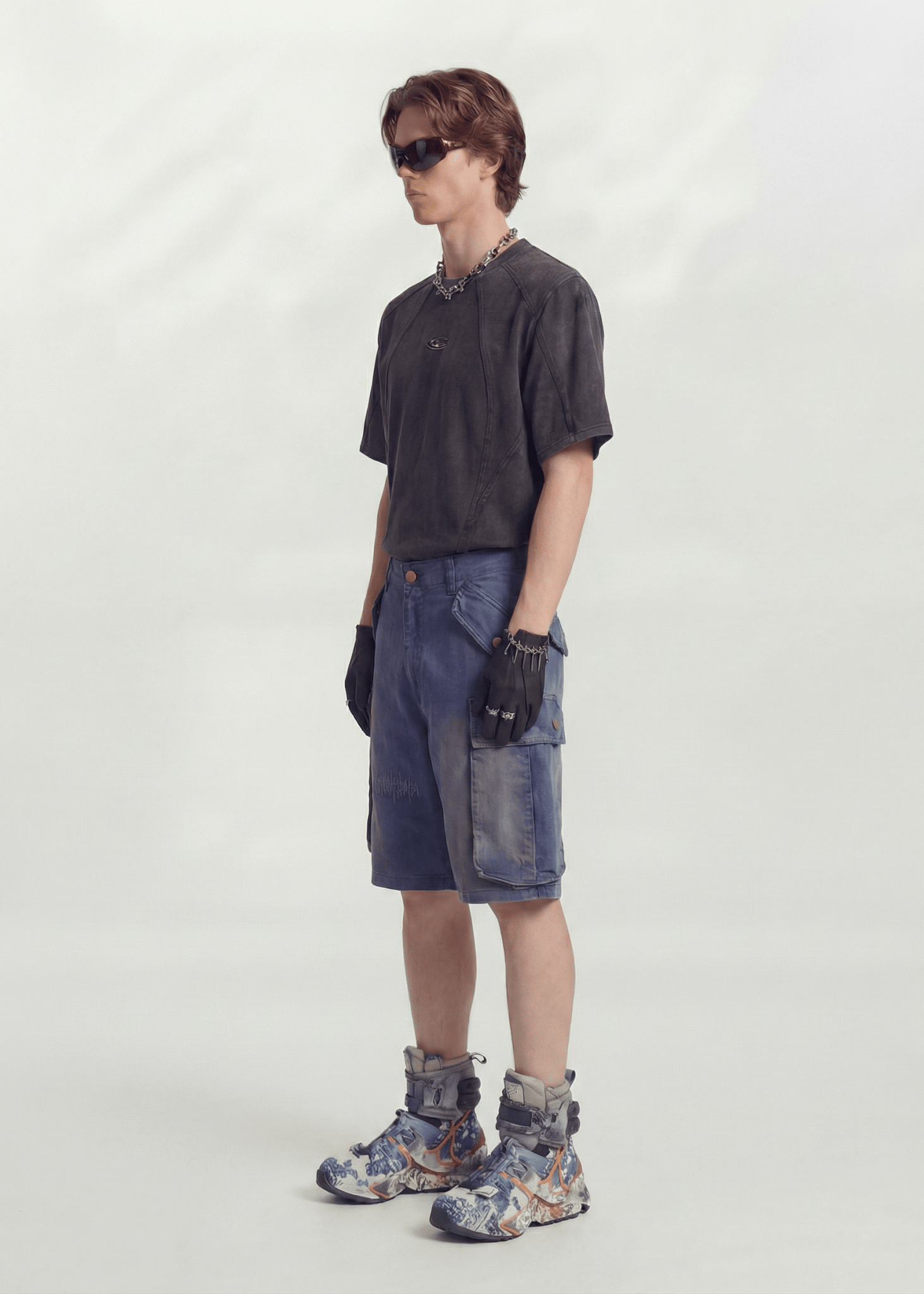 Vintage Washed Multi - Pocket Workwear Shorts - Rick Circus