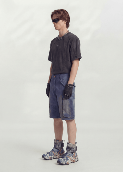 Vintage Washed Multi - Pocket Workwear Shorts - Rick Circus