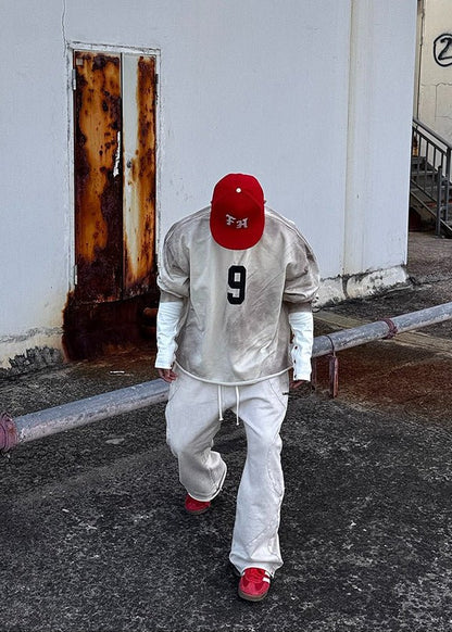 Vintage Washed Number Print Sweatshirt - Rick Circus