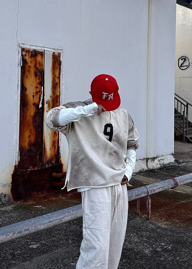 Vintage Washed Number Print Sweatshirt - Rick Circus