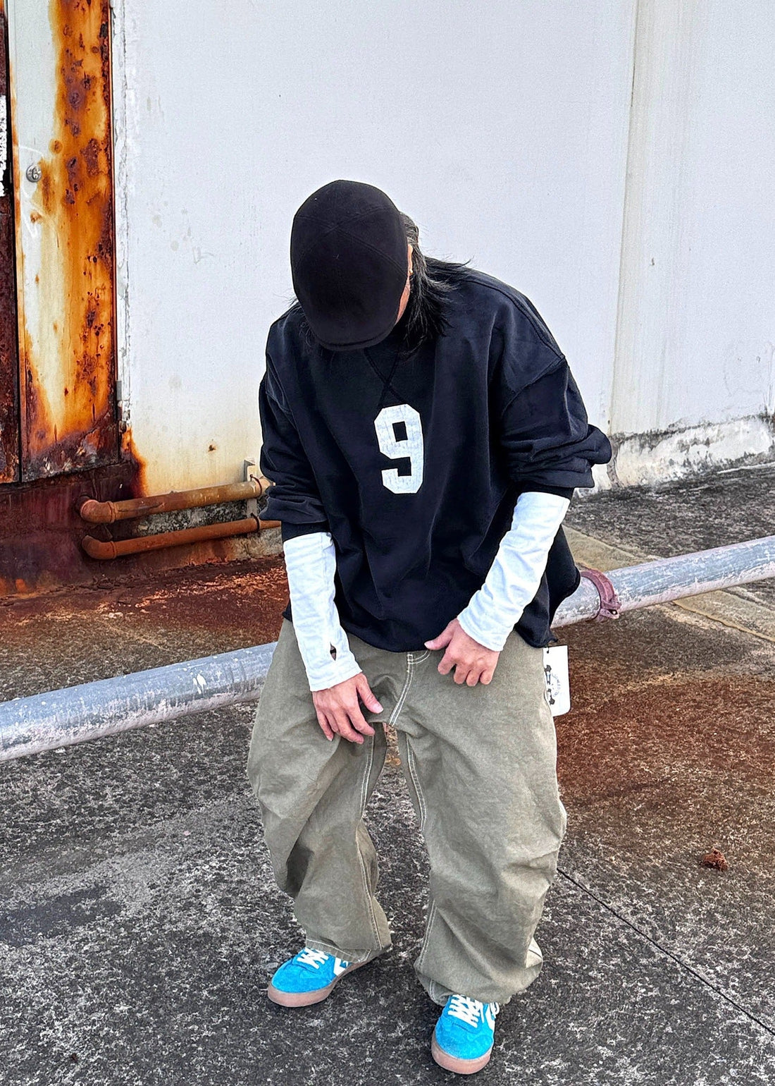 Vintage Washed Number Print Sweatshirt - Rick Circus