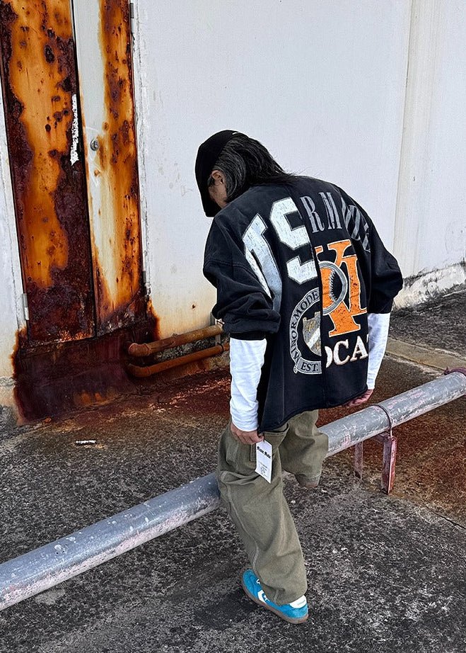 Vintage Washed Number Print Sweatshirt - Rick Circus
