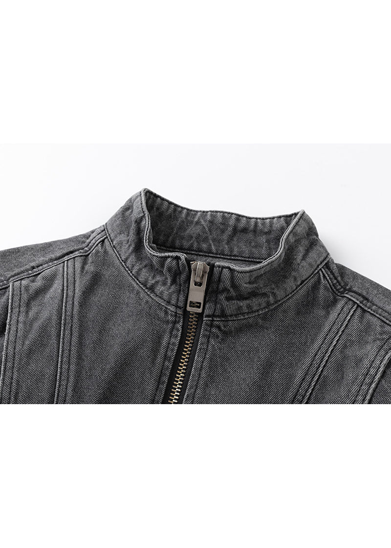 Vintage Washed Patchwork Denim Jacket - Rick Circus