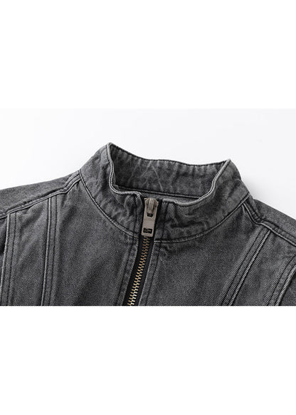 Vintage Washed Patchwork Denim Jacket - Rick Circus