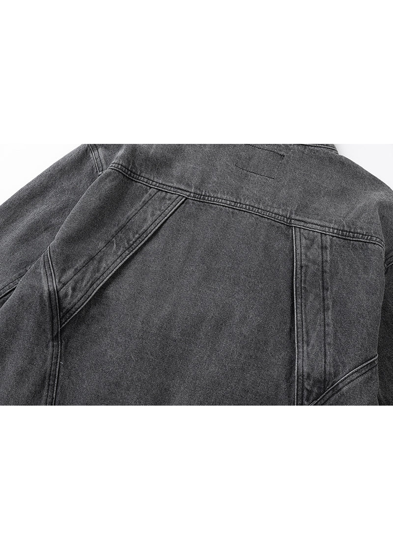 Vintage Washed Patchwork Denim Jacket - Rick Circus