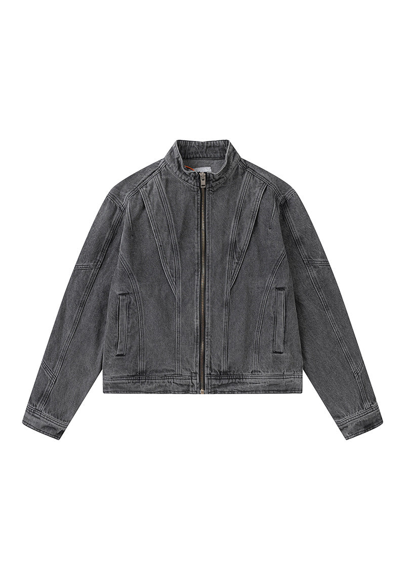 Vintage Washed Patchwork Denim Jacket - Rick Circus
