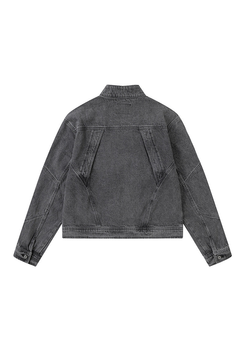 Vintage Washed Patchwork Denim Jacket - Rick Circus