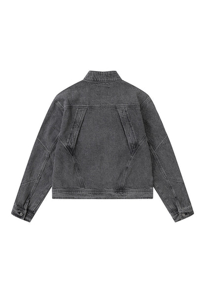 Vintage Washed Patchwork Denim Jacket - Rick Circus