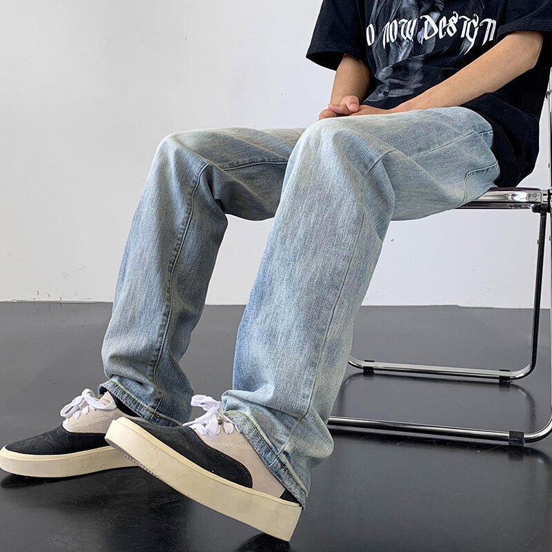 Vintage Washed Straight - Leg Jeans - Rick Circus