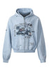 Vintage Washed Streetwear Dark Style Hooded Jacket - Rick Circus