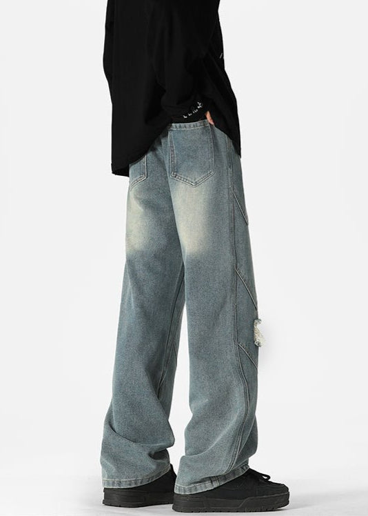 Vintage Washed Wide - Leg Jeans - Rick Circus
