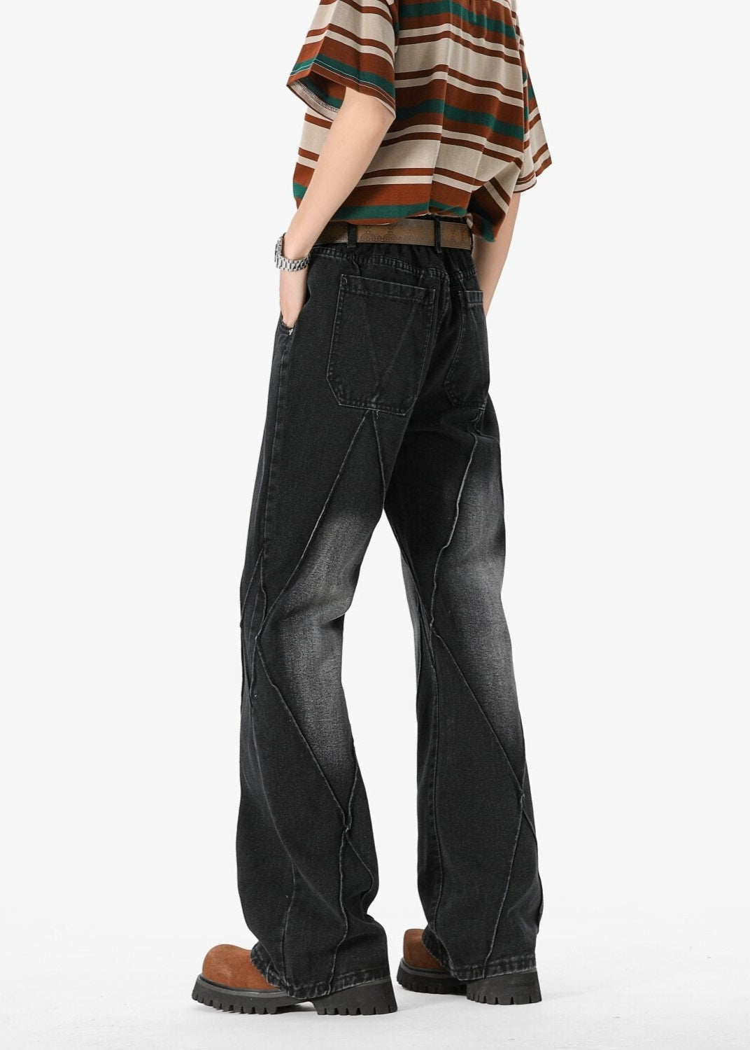 Vintage Washed Wide - Leg Jeans - Rick Circus