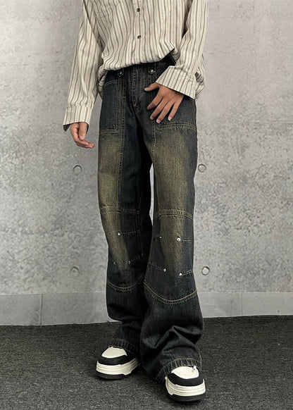 Vintage Washed Wide - Leg Jeans - Rick Circus