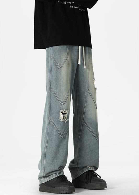Vintage Washed Wide - Leg Jeans - Rick Circus