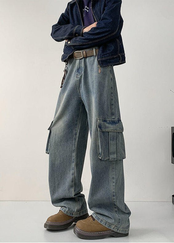 Vintage Wide - Leg Cargo Jeans - Rick Circus