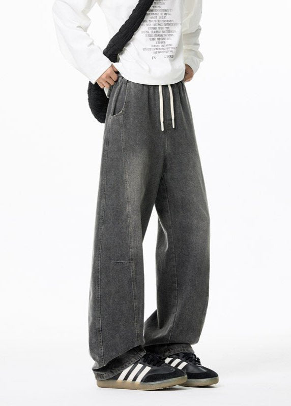 Vintage Wide - Leg Washed Denim Pants - Rick Circus