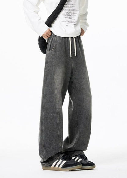 Vintage Wide - Leg Washed Denim Pants - Rick Circus