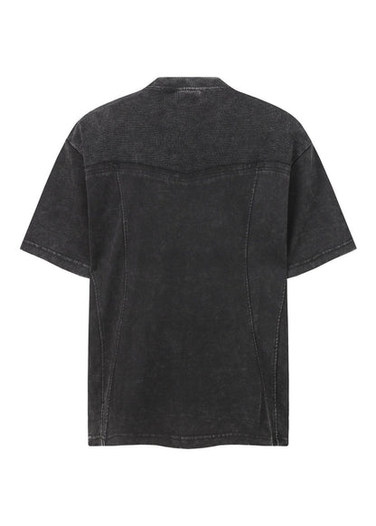Waffle Knit Washed T-Shirt - Rick Circus