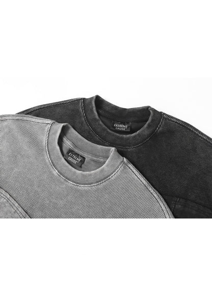 Waffle Knit Washed T-Shirt - Rick Circus