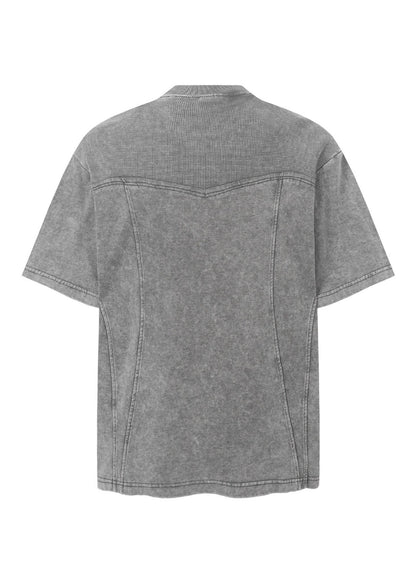 Waffle Knit Washed T-Shirt - Rick Circus