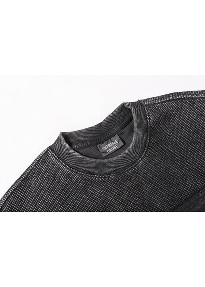 Waffle Knit Washed T-Shirt - Rick Circus