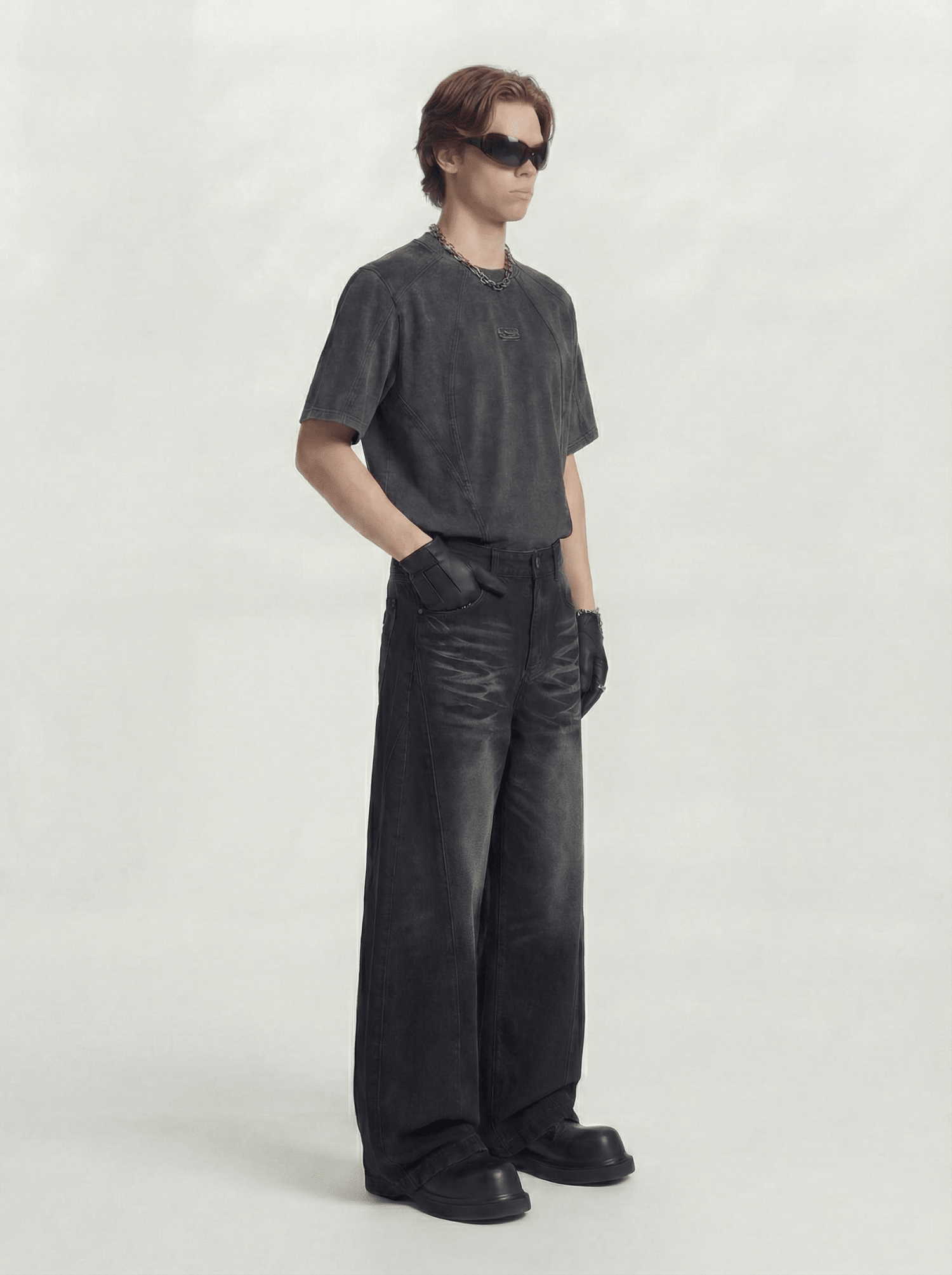 Washed Black Heavyweight T-Shirt - Rick Circus