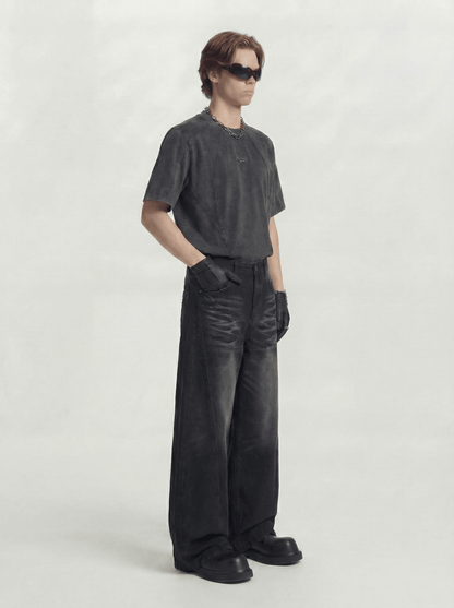 Washed Black Heavyweight T-Shirt - Rick Circus