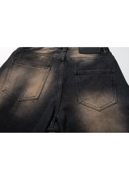 Washed Denim Wide - Leg Jeans - Rick Circus