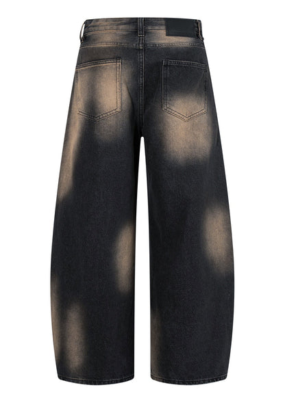 Washed Denim Wide - Leg Jeans - Rick Circus