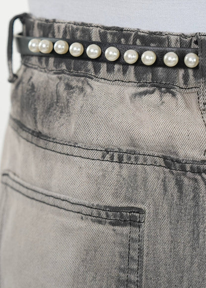 Washed Destroyed Wide - Leg Jeans - Rick Circus
