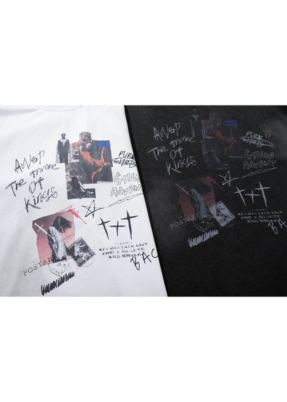 Washed Grunge Graphic T-Shirt - Rick Circus